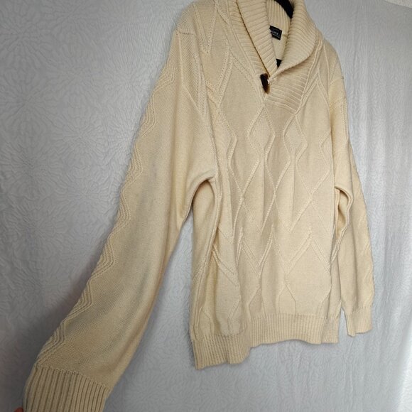 Vintage COOPER Wool Blend Sweater Beige Size Large - Picture 5 of 10